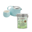 Load image into Gallery viewer, Tea Pot Set (Blue) with Organic Jasmine Extra Special Green Tea