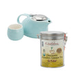 Load image into Gallery viewer, Tea Pot Set (Blue) with Organic Oolong Green Tea