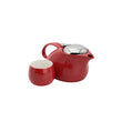 Load image into Gallery viewer, Tea Pot Set (Red) with Organic Japanese Matcha Genmaicha Tea Bundle